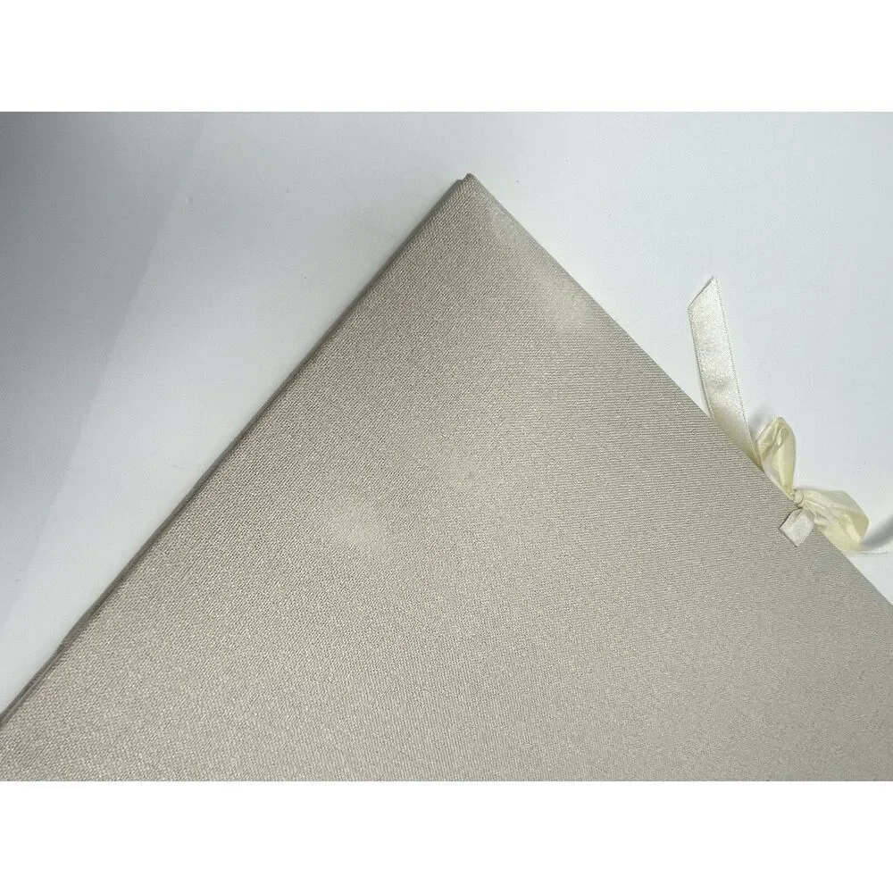 Pottery Barn Photo Picture Memory Book Album Linen Beige  Scrapbook 8.5x14.5”